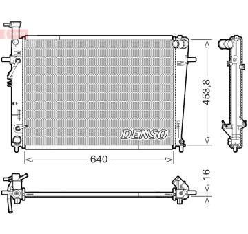 Chladič, chlazení motoru DENSO DRM41029