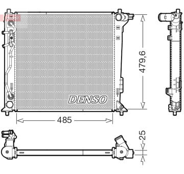 Chladič, chlazení motoru DENSO DRM41030