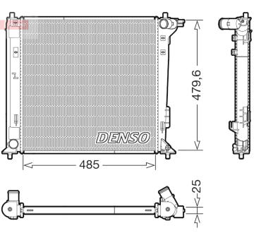 Chladič, chlazení motoru DENSO DRM41031