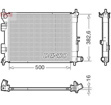 Chladič, chlazení motoru DENSO DRM41032