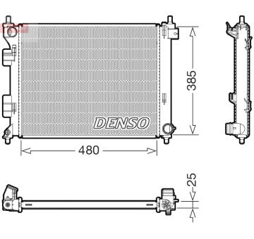 Chladič, chlazení motoru DENSO DRM41034