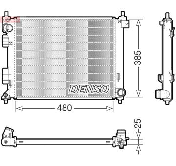 Chladič, chlazení motoru DENSO DRM41035