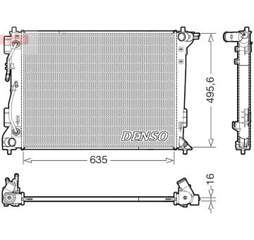 Chladič, chlazení motoru DENSO DRM41036