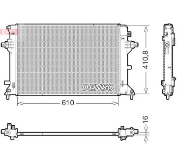 Chladič, chlazení motoru DENSO DRM41038