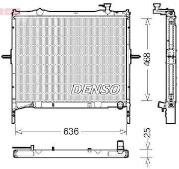 Chladič, chlazení motoru DENSO DRM43001