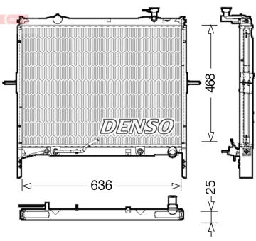 Chladič, chlazení motoru DENSO DRM43002