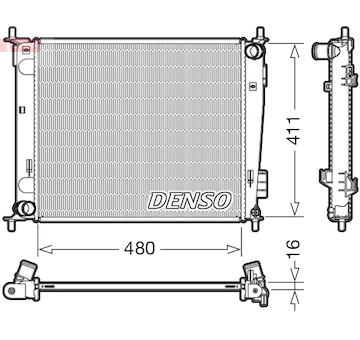 Chladič, chlazení motoru DENSO DRM43003
