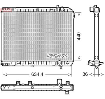 Chladič, chlazení motoru DENSO DRM43008