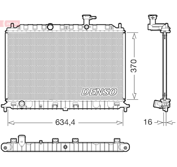 Chladič, chlazení motoru DENSO DRM43009