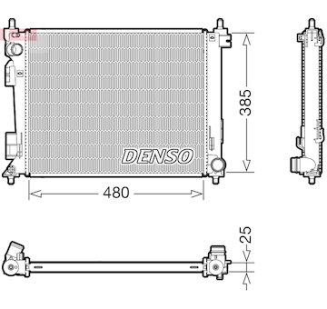 Chladič, chlazení motoru DENSO DRM43011