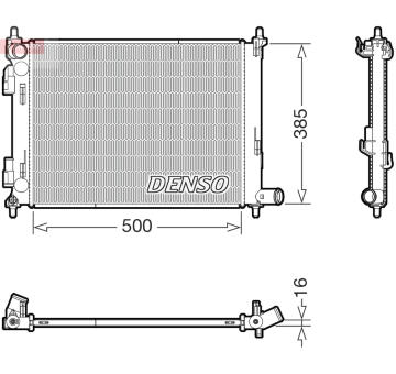 Chladič, chlazení motoru DENSO DRM43013