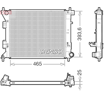 Chladič, chlazení motoru DENSO DRM43016