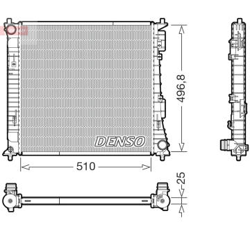 Chladič, chlazení motoru DENSO DRM43017