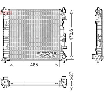Chladič, chlazení motoru DENSO DRM43022