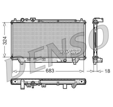 Chladič, chlazení motoru DENSO DRM44002