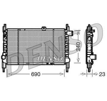 Chladič, chlazení motoru DENSO DRM44003