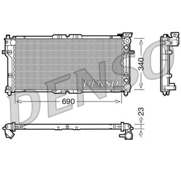 Chladič, chlazení motoru DENSO DRM44004