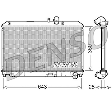 Chladič, chlazení motoru DENSO DRM44013