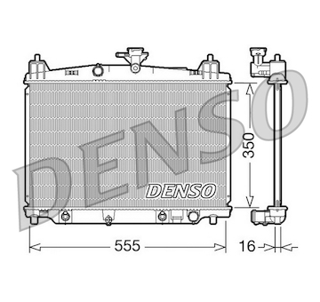 Chladič, chlazení motoru DENSO DRM44018