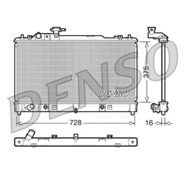 Chladič, chlazení motoru DENSO DRM44021