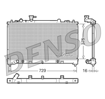 Chladič, chlazení motoru DENSO DRM44022