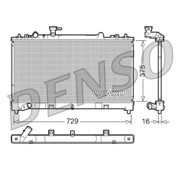 Chladič, chlazení motoru DENSO DRM44023