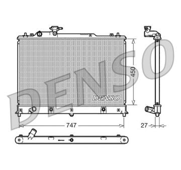 Chladič, chlazení motoru DENSO DRM44025