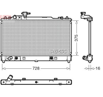 Chladič, chlazení motoru DENSO DRM44029