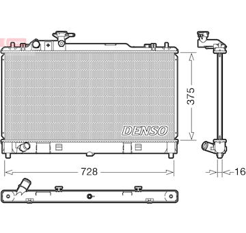 Chladič, chlazení motoru DENSO DRM44033