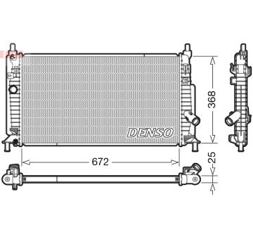 Chladič, chlazení motoru DENSO DRM44034