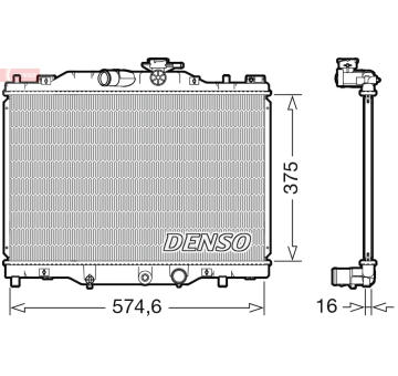 Chladič, chlazení motoru DENSO DRM44043