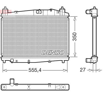 Chladič, chlazení motoru DENSO DRM44046