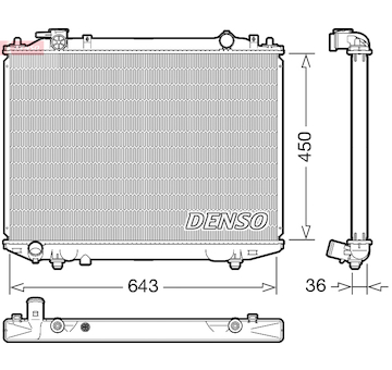 Chladič, chlazení motoru DENSO DRM44047