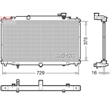 Chladič, chlazení motoru DENSO DRM44048