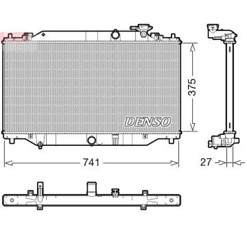 Chladič, chlazení motoru DENSO DRM44049