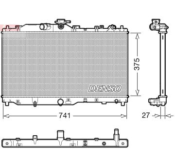 Chladič, chlazení motoru DENSO DRM44050