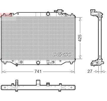 Chladič, chlazení motoru DENSO DRM44051