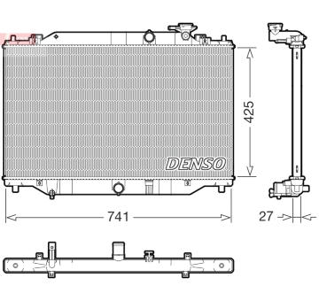 Chladič, chlazení motoru DENSO DRM44052