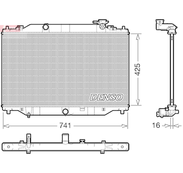 Chladič, chlazení motoru DENSO DRM44053