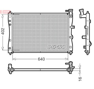 Chladič, chlazení motoru DENSO DRM45005