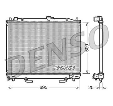 Chladič, chlazení motoru DENSO DRM45007