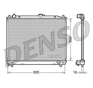 Chladič, chlazení motoru DENSO DRM45008