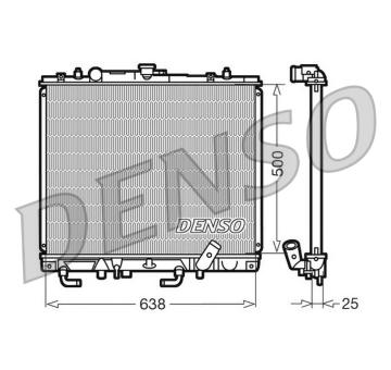 Chladič, chlazení motoru DENSO DRM45016