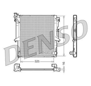 Chladič, chlazení motoru DENSO DRM45017