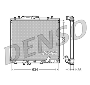 Chladič, chlazení motoru DENSO DRM45020