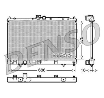 Chladič, chlazení motoru DENSO DRM45025