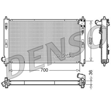 Chladič, chlazení motoru DENSO DRM45029