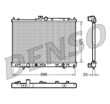 Chladič motora DENSO DRM45030