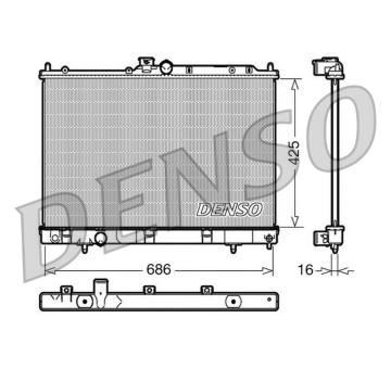 Chladič, chlazení motoru DENSO DRM45031