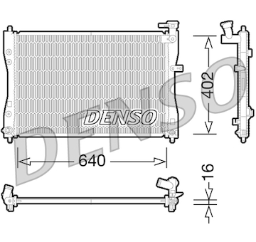 Chladič, chlazení motoru DENSO DRM45033